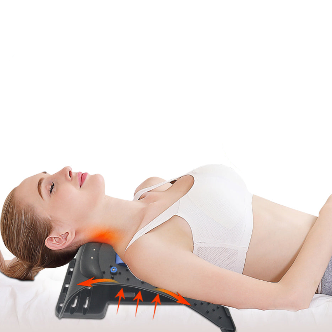 Adjustable back stretcher for posture support and spine stretch portable back pain relief tool model shot