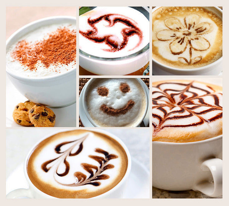 Automatic milk frother and heater creating creamy milk foam in a coffee mug