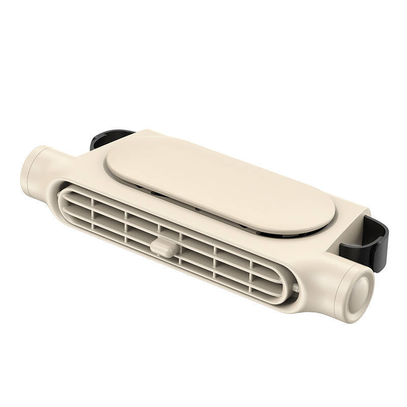 Car seat cooling fan in beige color with bladeless design usb powered and adjustable speeds for summer comfort (Color: Beige)