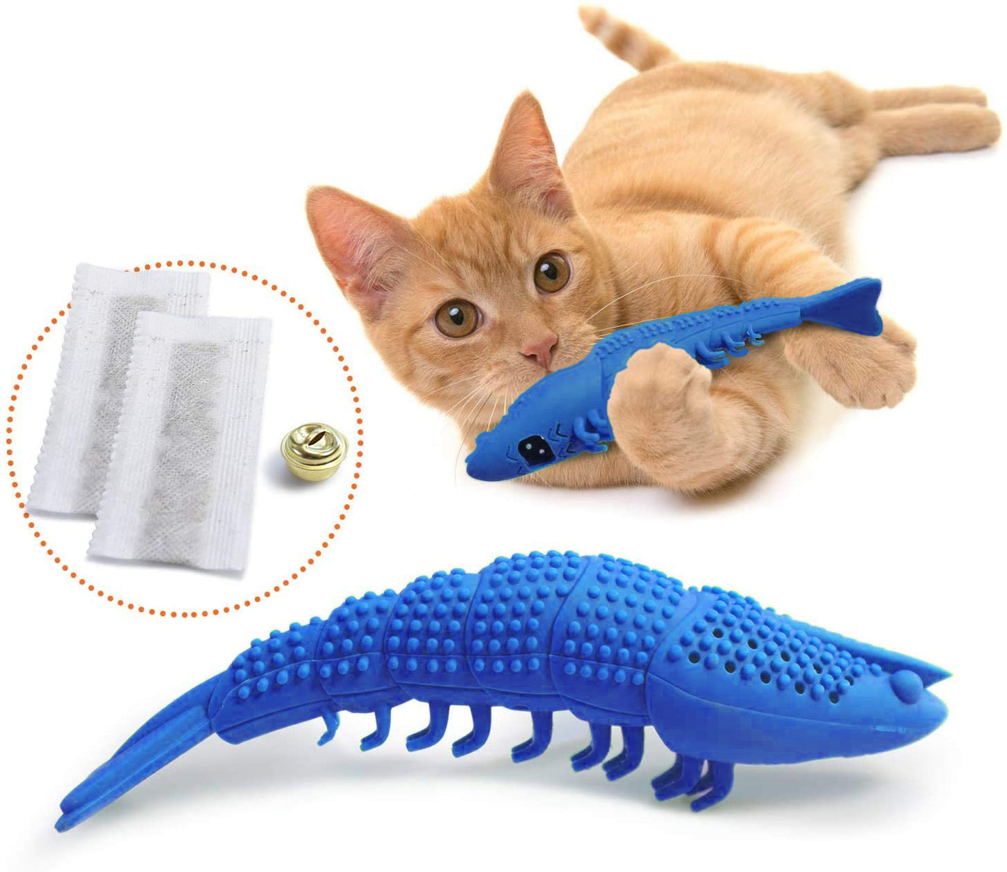 Cat teeth cleaning toy silicone chew toy in dark blue color for improving dental hygiene and gum health (Color: Dark Blue)