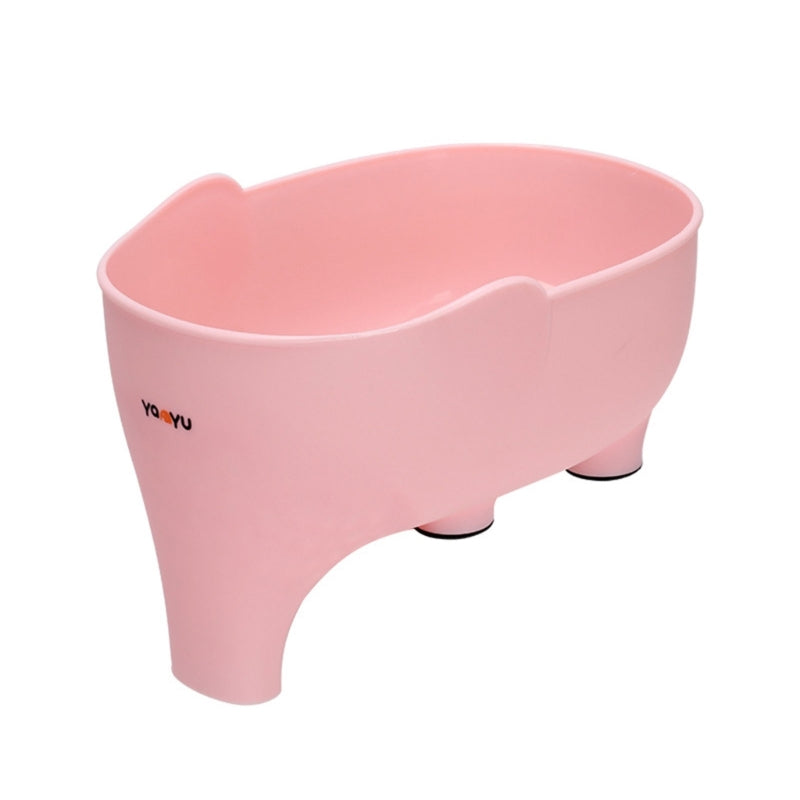 Elephant sink strainer in pink color 2 pack kitchen drain basket for catching food waste (Color: Pink)