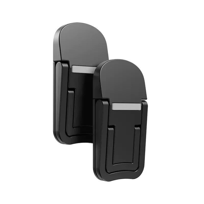 Foldable laptop stand 2 pack in black color with adjustable angles for ergonomic viewing and cooling (Color: Black)