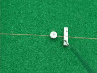 Golf putting alignment laser trainer that attaches to club for improved aim and swing gif