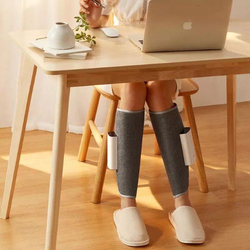 Heated leg massager with compression therapy and soothing heat for relaxation and recovery model shot