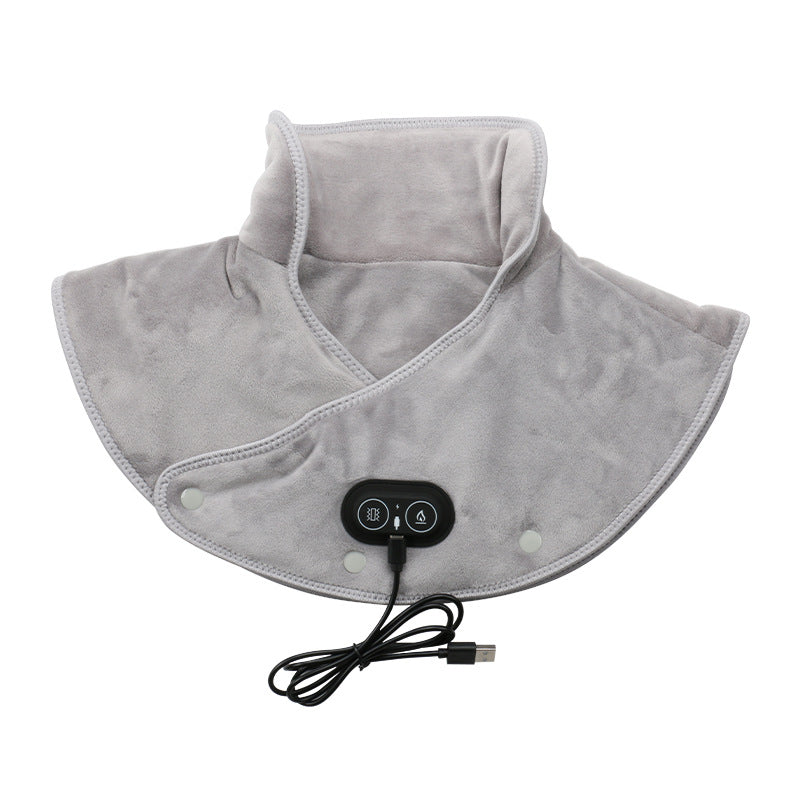 Heated shoulder and neck pad in heat and massager type with adjustable heat levels for soothing comfort and relaxation (Type: Heat & Massager)