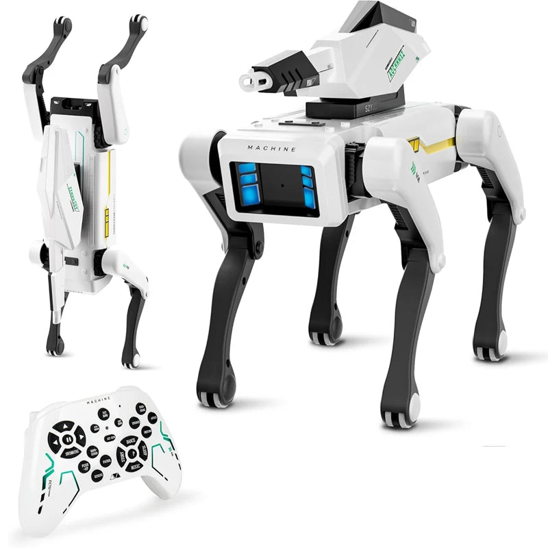 Interactive robot dog with shooter type with voice control and programmable actions for kids play and learning (Type: Shooter)