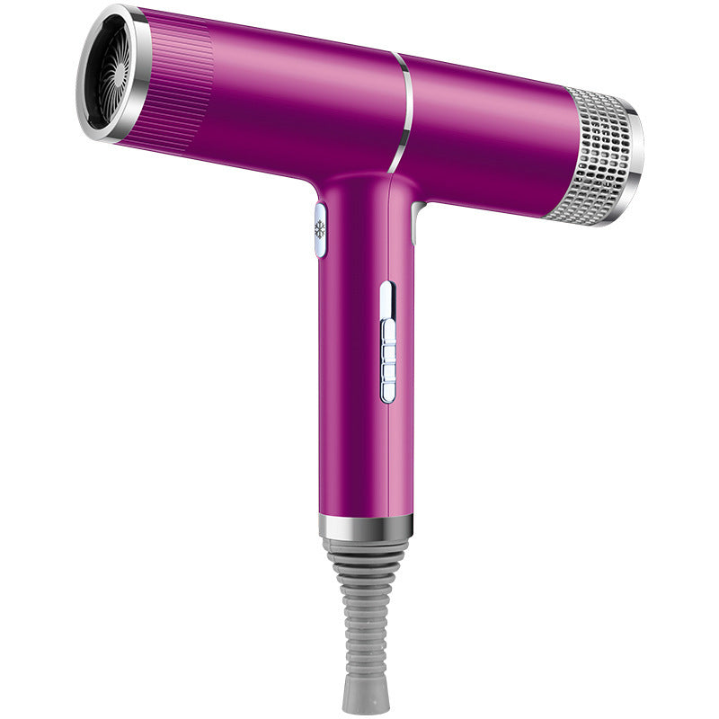 Ionic hair dryer in purple color with hot and cold air settings designed for everyday hair drying and styling (Color: Purple)