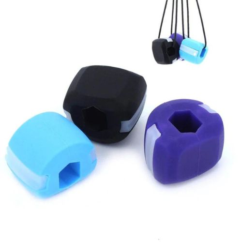 Jawline trainer silicone chew exerciser for facial muscle strengthening and jaw definition trio