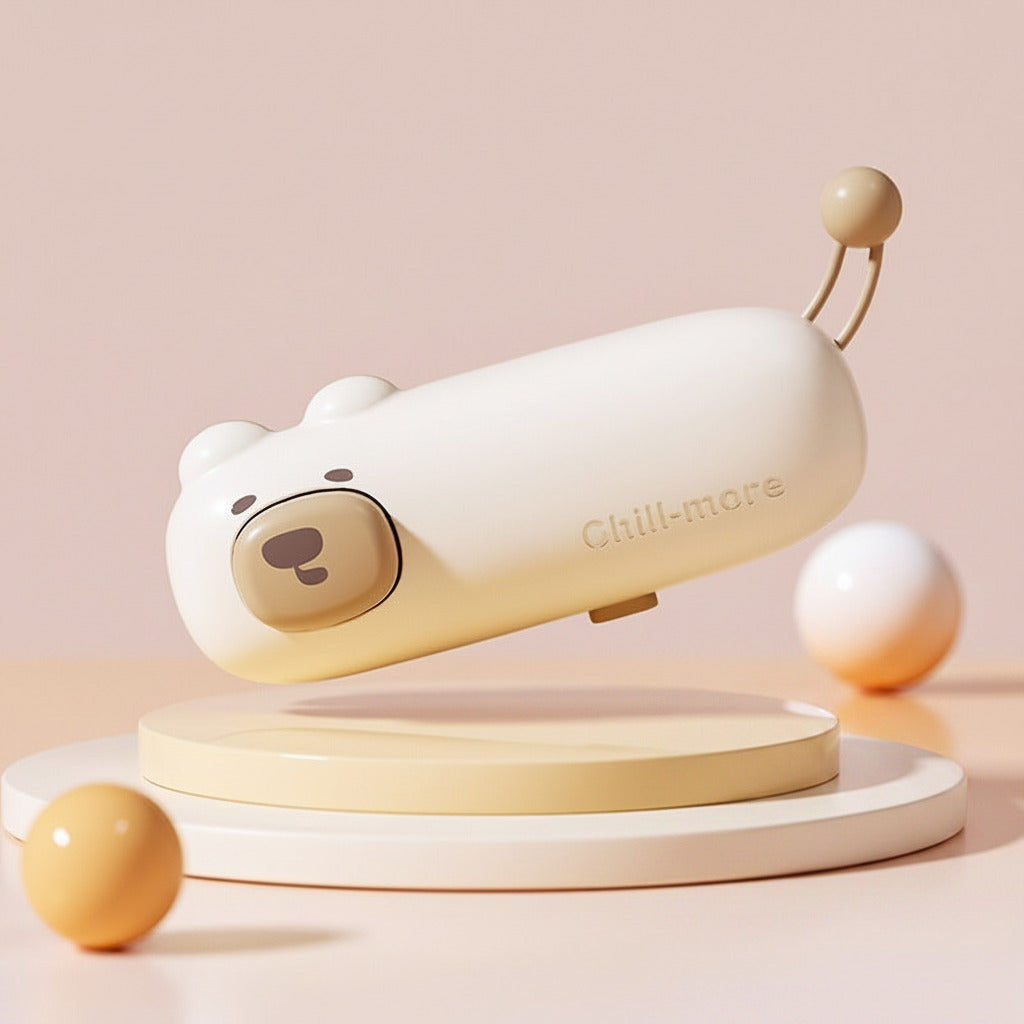 Mini portable bag sealer in bear style with rechargeable compact design for resealing snack bags and keeping food fresh (Style: Bear)