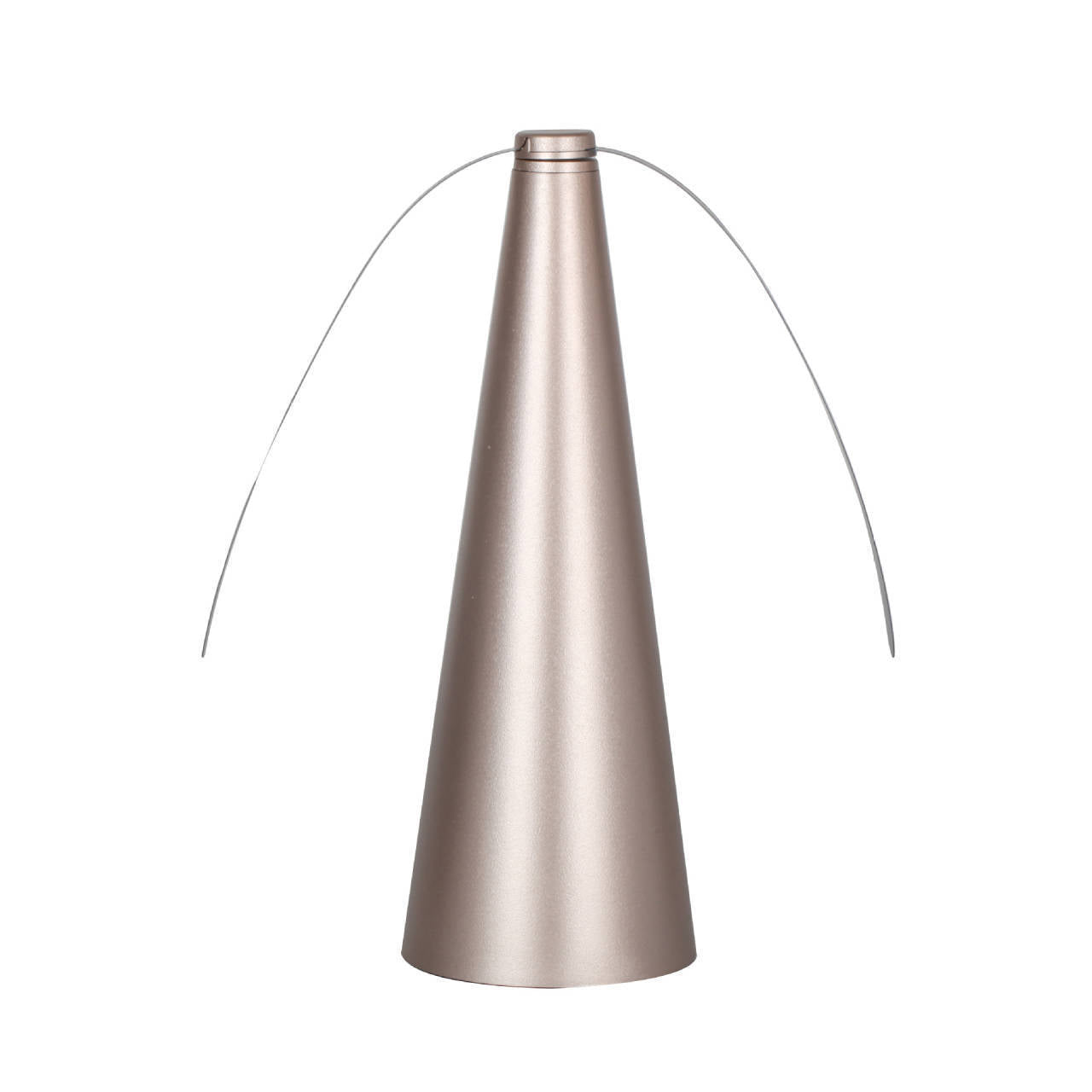 Mosquito repellent fan in gold color with rotating blades for outdoor dining and insect deterrence (Color: Gold)