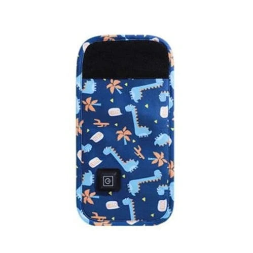 Portable baby bottle warmer in blue color for travel with adjustable temperature settings for milk heating (Color: Blue)