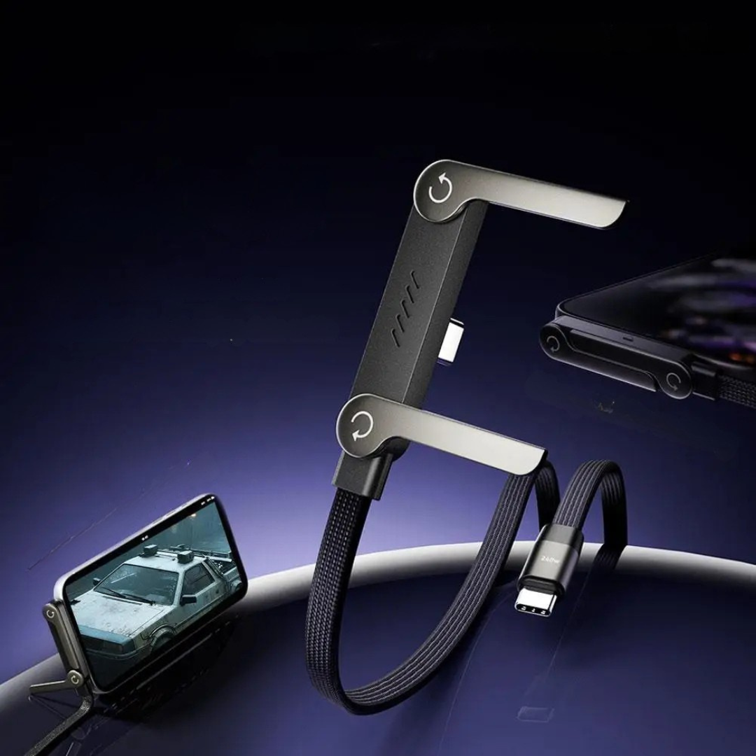 2 in 1 charging phone stand with rotating adjustable viewing angles and fast charging support cool product shot