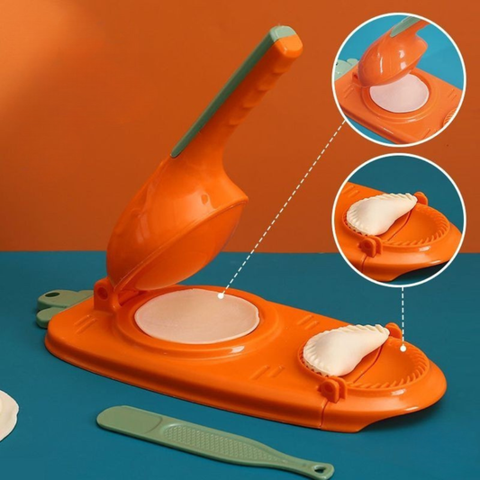 2 in 1 dumpling maker tool for making dumplings pastries and dough wrappers depiction of use