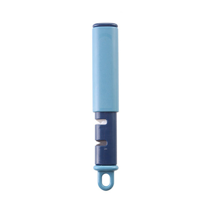 2 in 1 fruit peeler and knife sharpener in blue color stainless steel kitchen tool for peeling and sharpening (Color: Blue)