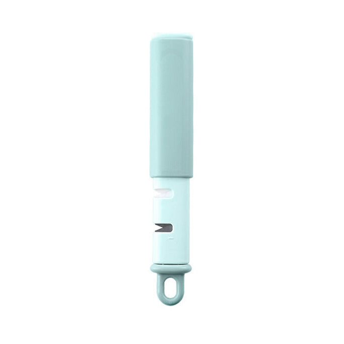 2 in 1 fruit peeler and knife sharpener in green color stainless steel kitchen tool for peeling and sharpening (Color: Green)