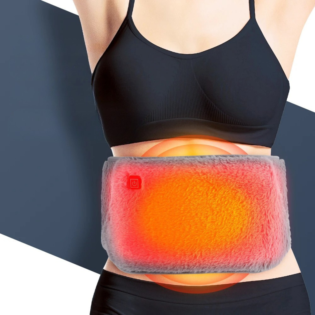 2 in 1 heated waist belt that can also be used as a hand warmer with adjustable heat levels model shot