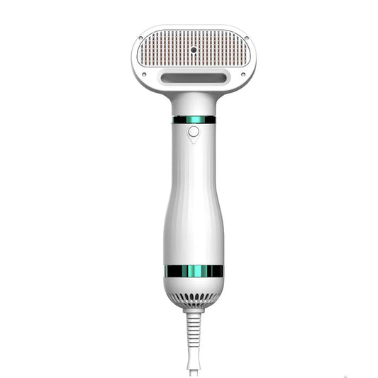 2 in 1 pet drying and grooming brush with heat settings and self cleaning button product shot
