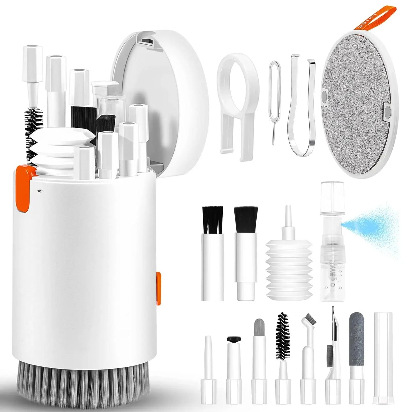 20 in 1 electronics cleaning kit with brushes air blower and tools for keyboards screens and earbuds