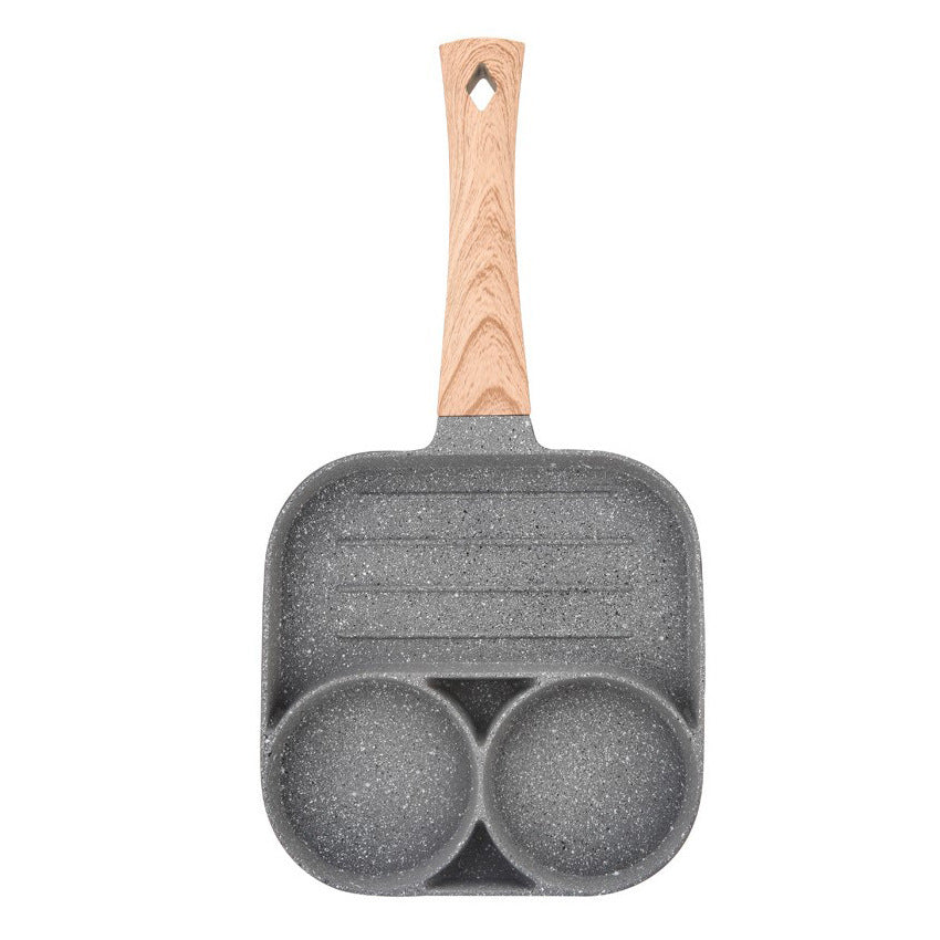 3 in 1 breakfast frying pan with multiple sections for cooking eggs bacon and pancakes (Type: 3-in-1 Pan)