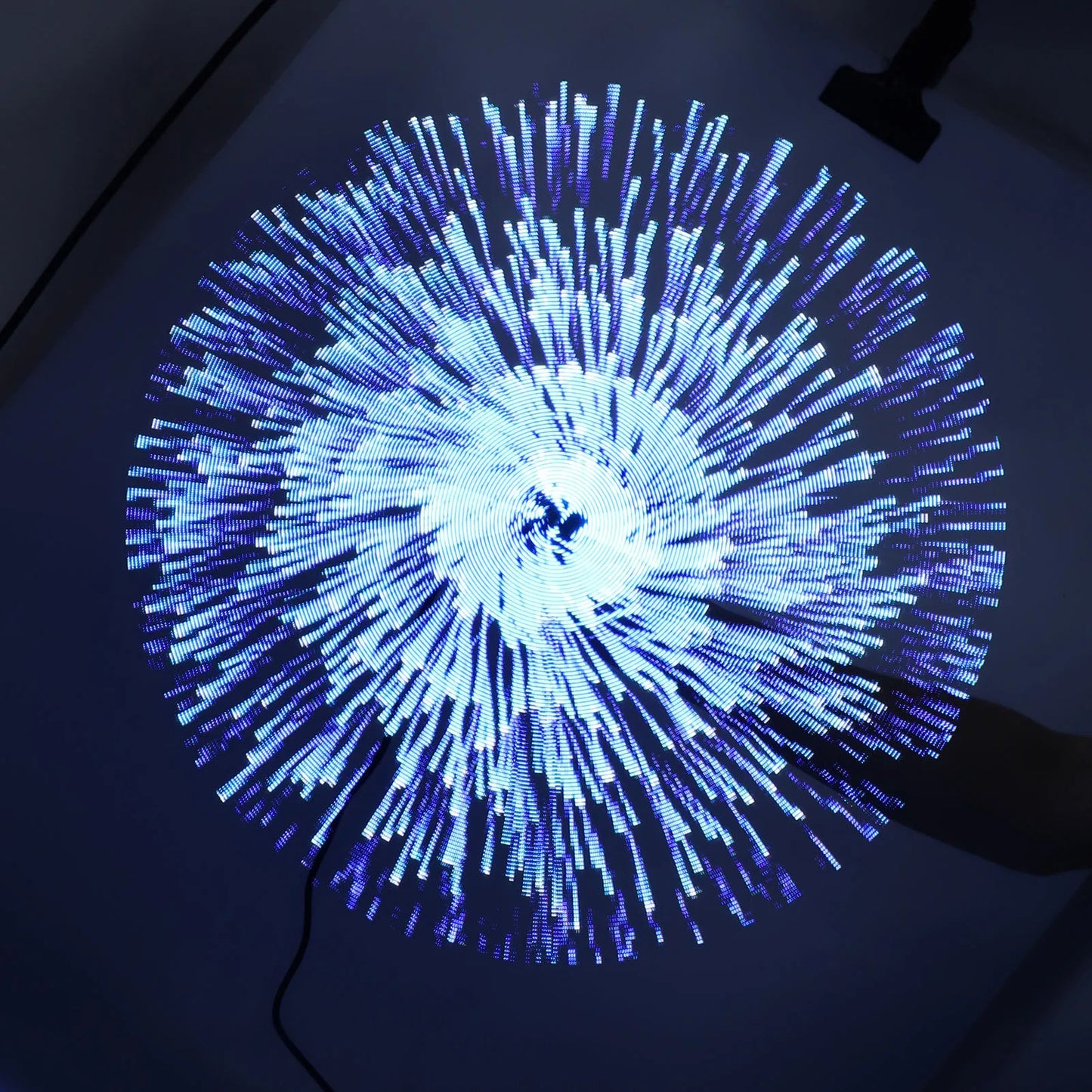 3d hologram led display fan showing floating visuals for advertising and decoration depiction of fan with hologram