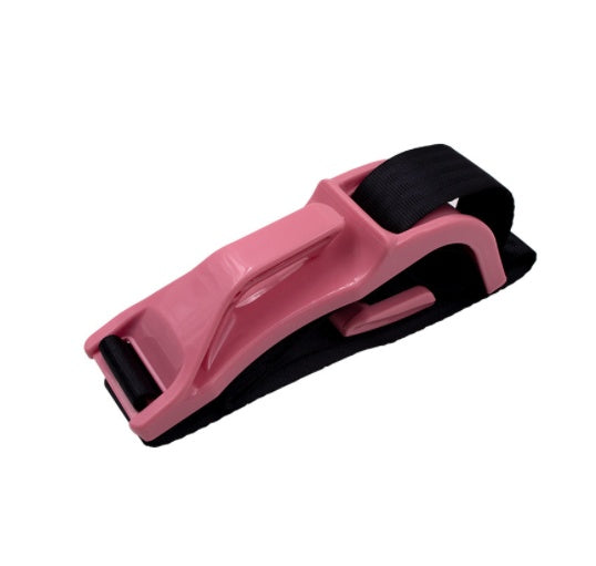 Adjustable car seat belt comforter for pregnancy designed to help position the seat belt comfortably away from the belly while driving depiction of pink color (Color: Pink)