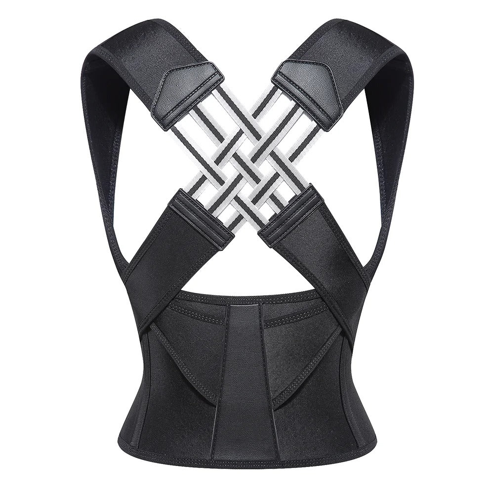 Adjustable posture corrector brace for back shoulder and neck support product shot