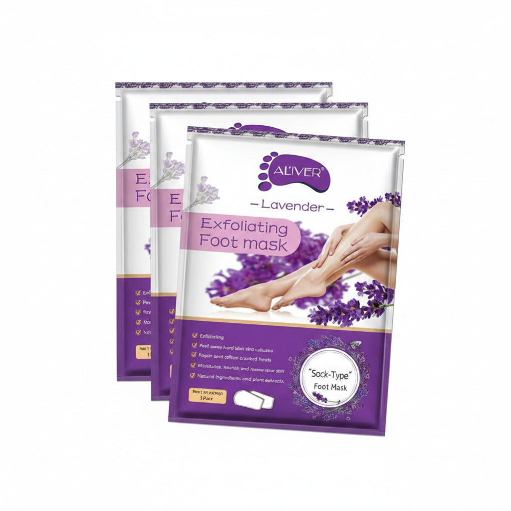 ALIVER foot masks 3 pack for hydrating nourishing and softening dry rough feet