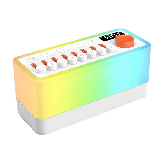 Ambient sound machine with nature sounds night light and bluetooth speaker for sleep and relaxation