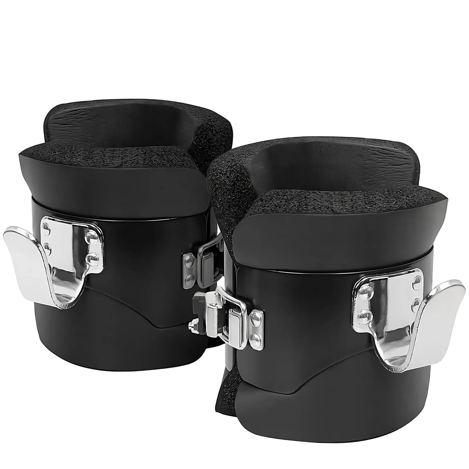 Anti gravity inversion boots with padded support for stretching spinal decompression and inversion training