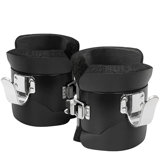 Anti gravity inversion boots with padded support for stretching spinal decompression and inversion training