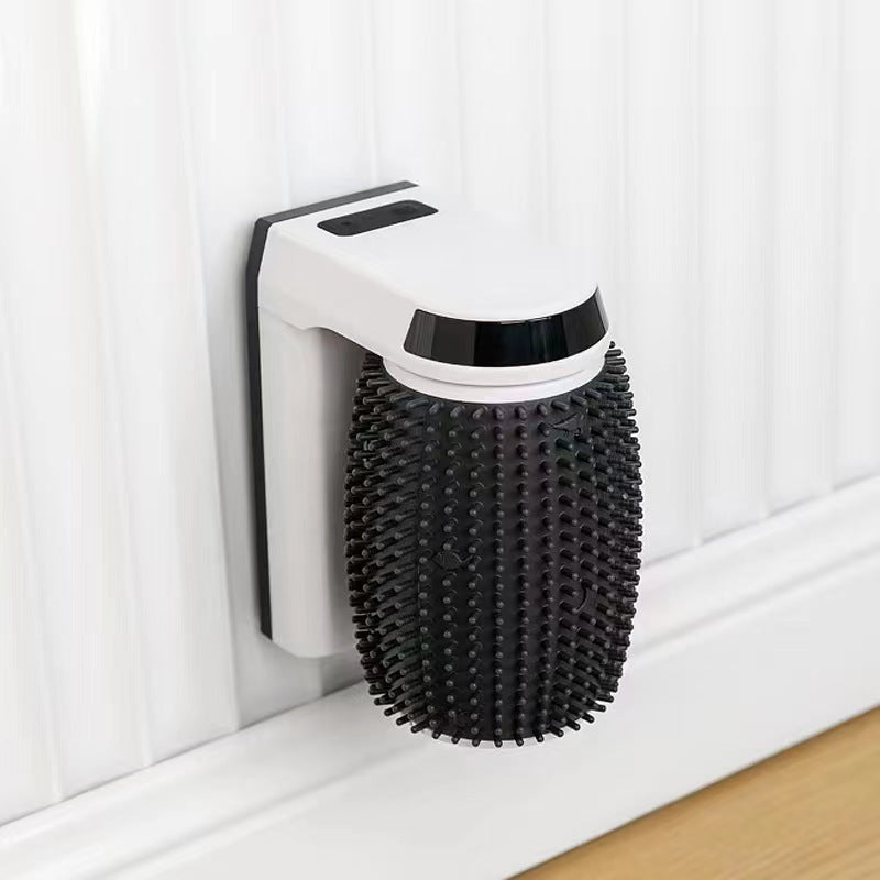 Automatic self-groomer for cats that helps remove loose fur while massaging and scratching during daily grooming product only