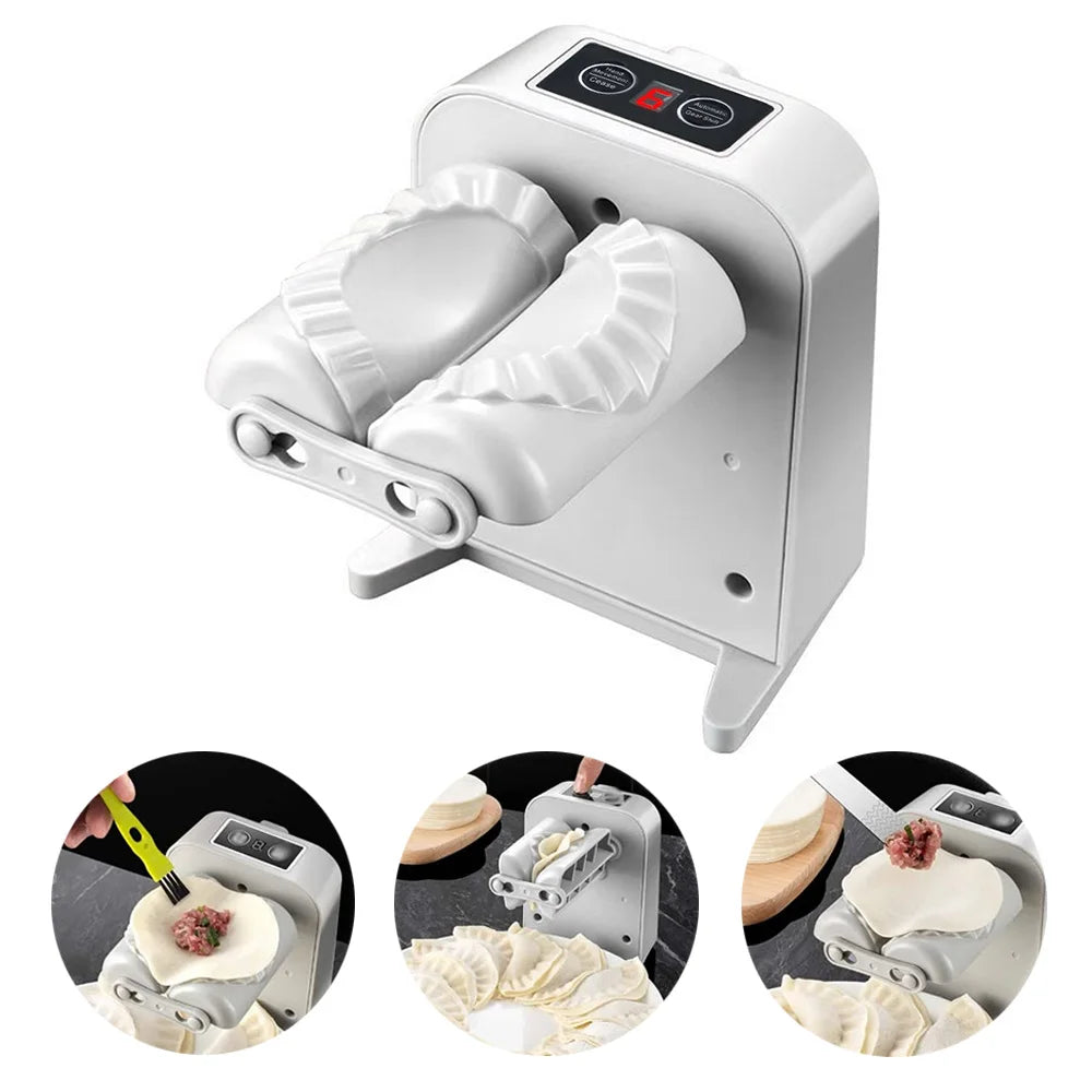 Automatic dumpling maker press for quick and easy homemade dumplings