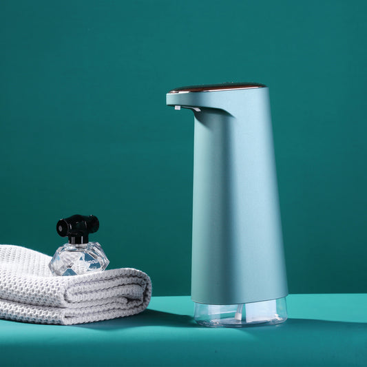 Automatic foam soap dispenser with touch free infrared sensing and rechargeable waterproof design