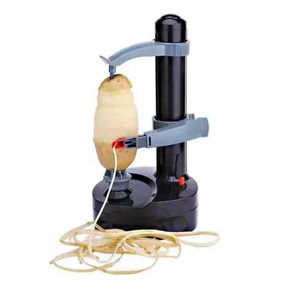 Automatic electric potato peeler in black color for fruits and vegetables with rotating blade (Color: Black)
