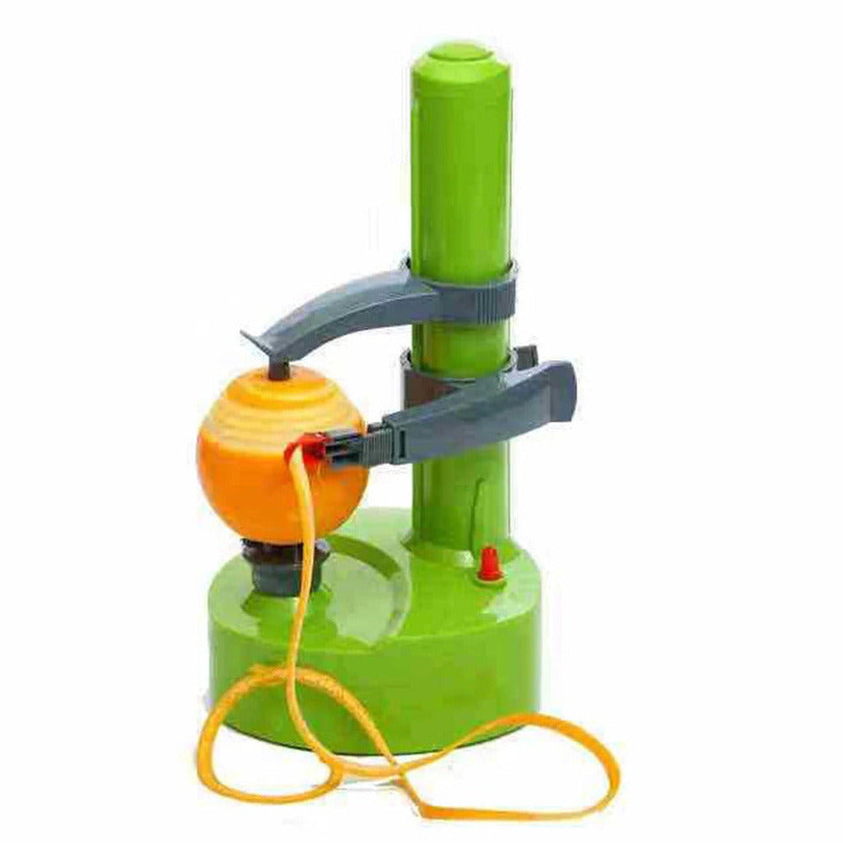 Automatic electric potato peeler in green color for fruits and vegetables with rotating blade (Color: Green)