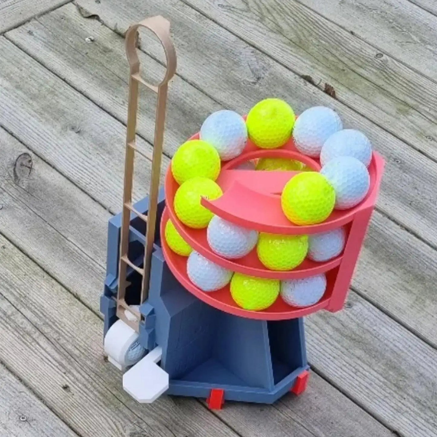 Automatic golf ball tee dispenser for hands free practice and consistent ball placement alternative product shot