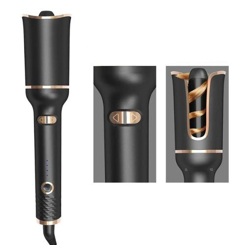 Automatic hair curler with ceramic heat technology and adjustable temperature settings for styling curls and waves product shot