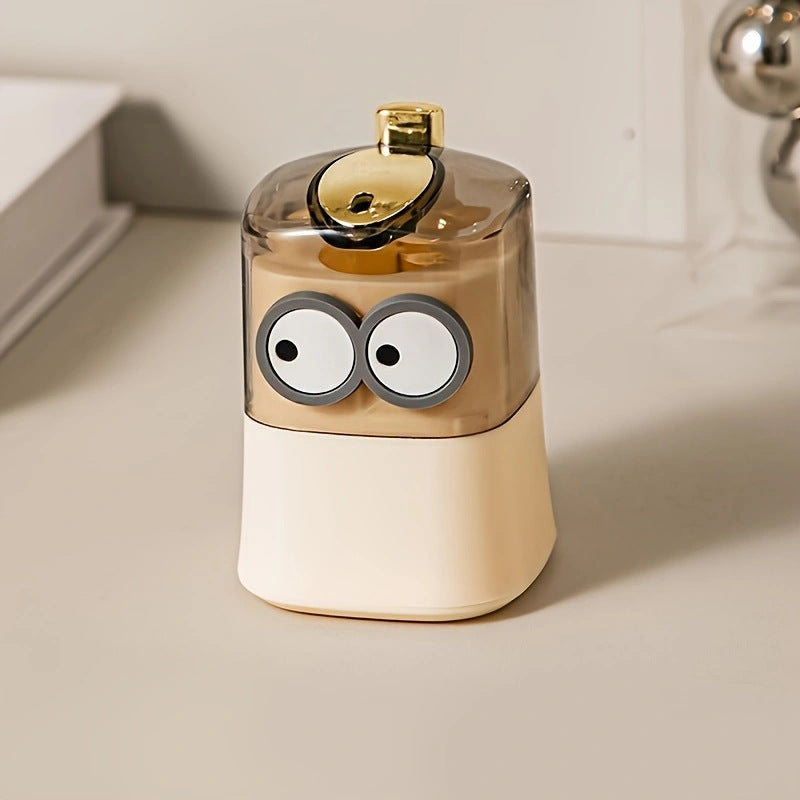 Automatic toothpick dispenser in golden eyes style with pop up mechanism for hygienic and easy access (Style: Golden Eyes)