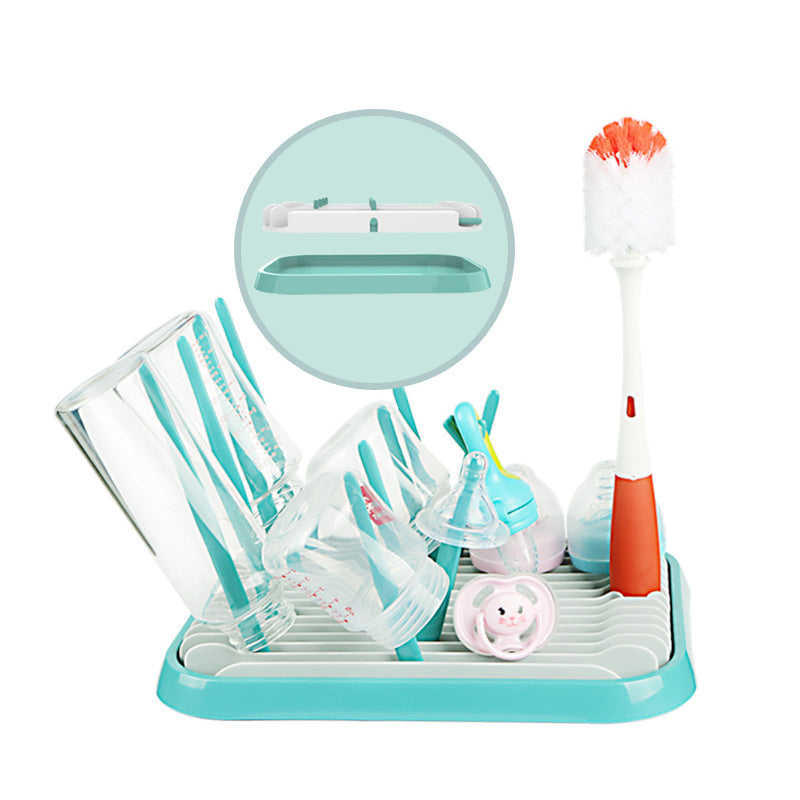 Baby bottle drying rack with compartments for bottles pacifiers and accessories