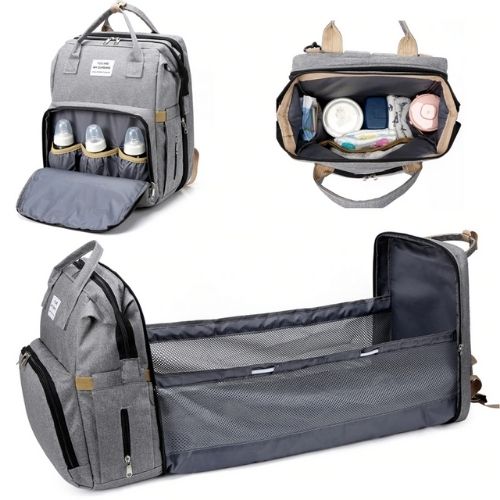 Baby diaper change backpack with organized storage pockets cushioned straps and portable changing design alternate product shot