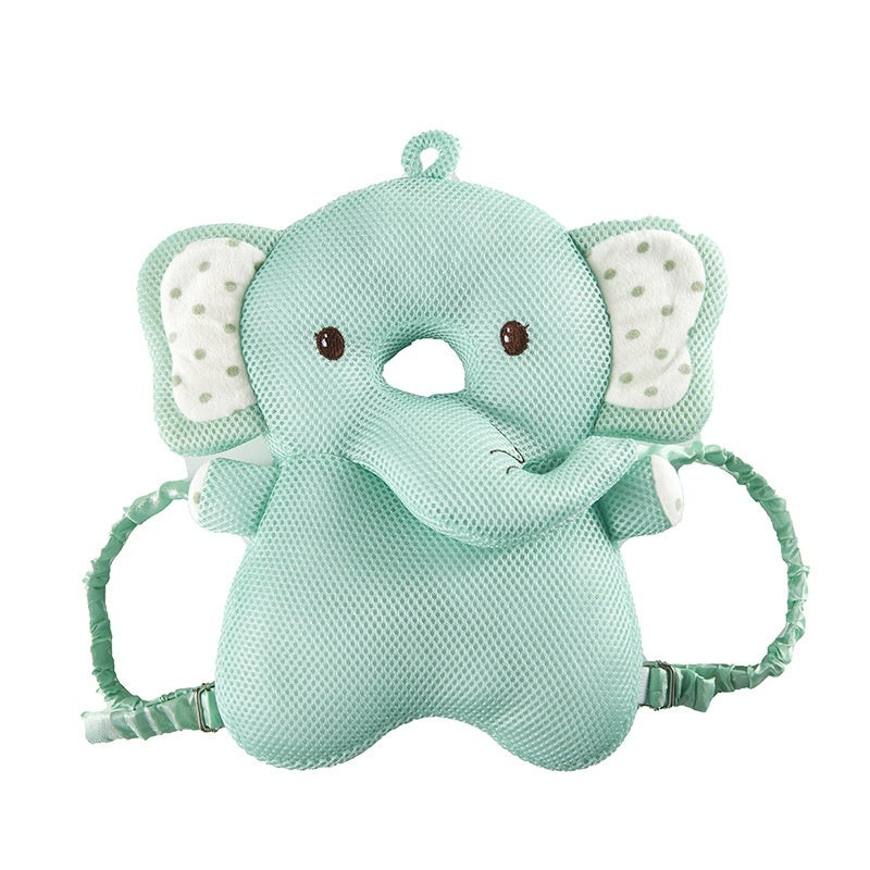 Baby head protection safety pad designed to cushion impacts and help protect infants during crawling and early walking in Elephant style (Style: Elephant)