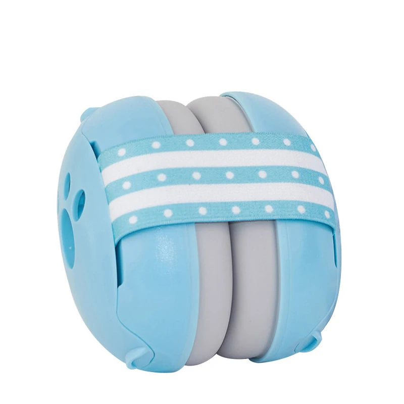 Baby noise protection earmuffs in blue color designed to reduce loud sounds and keep infants comfortable (Color: Blue)