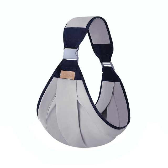 Baby shoulder carrier in gray color breathable baby sling wrap for newborn to toddler with adjustable strap (Color: Gray)
