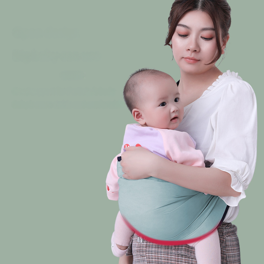 Baby shoulder carrier breathable baby sling wrap for newborn to toddler with adjustable strap depiction of hip support