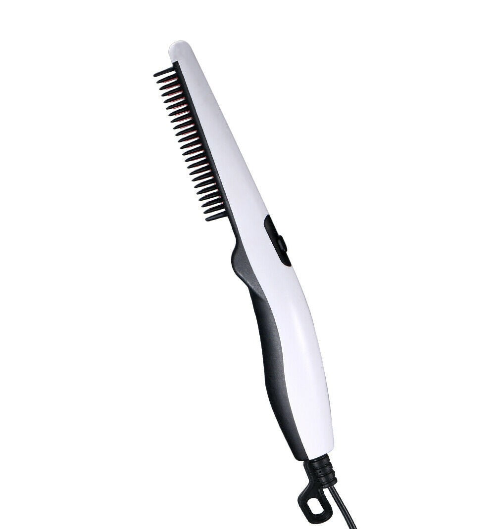 Beard and hair straightening comb with fast heating for smooth styling product shot