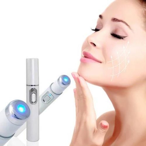Blue light therapy pen for blemish care skin clarity and non invasive skincare support