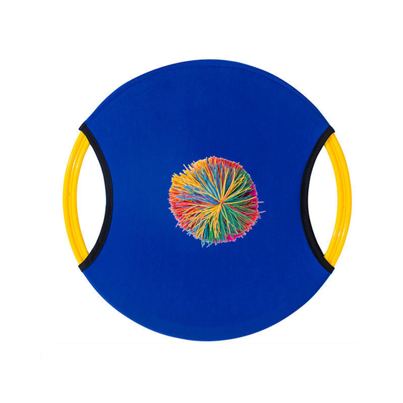 Bouncy disc paddle ball set 2 pack in blue color outdoor game for beach pool and kids play (Color: Blue)