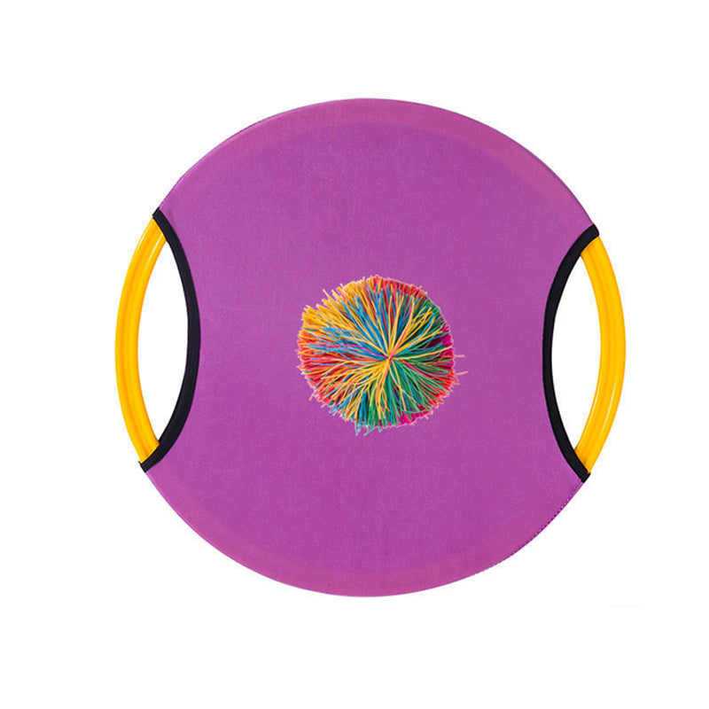 Bouncy disc paddle ball set 2 pack in purple color outdoor game for beach pool and kids play (Color: Purple)