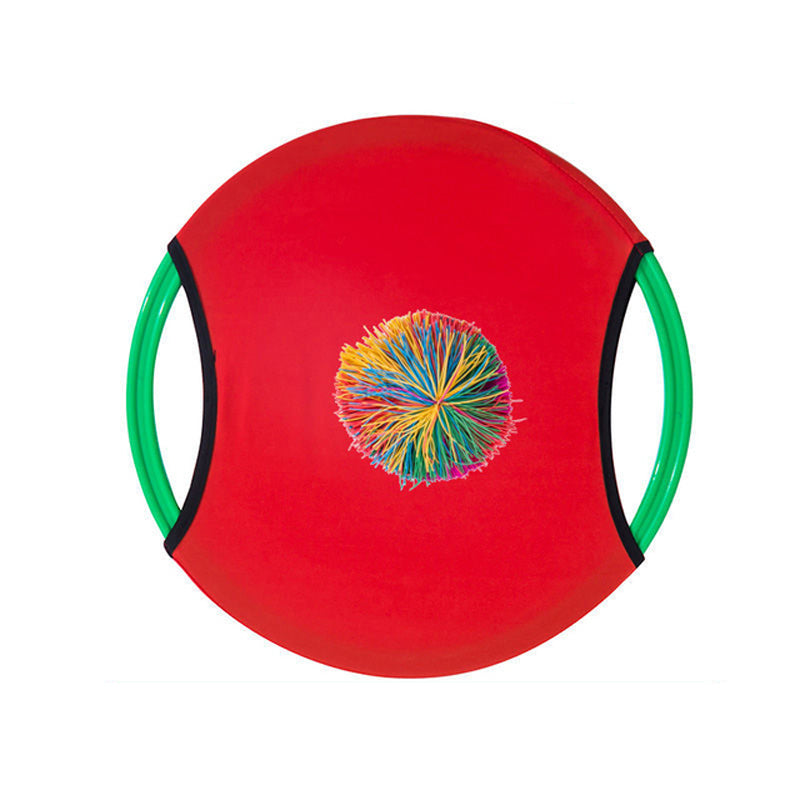 Bouncy disc paddle ball set 2 pack in red color outdoor game for beach pool and kids play (Color: Red)