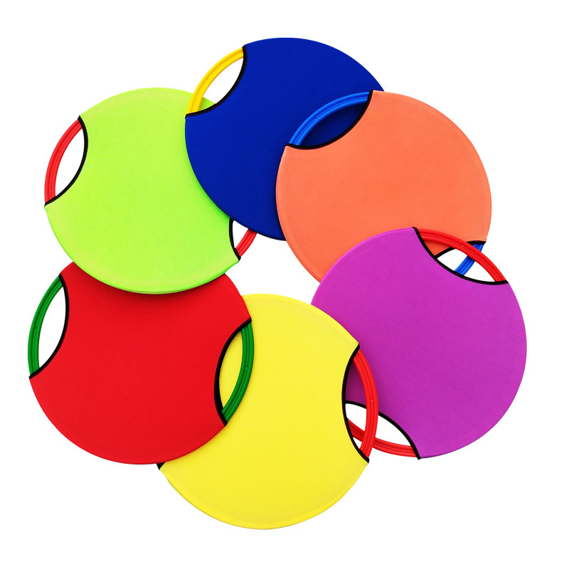Bouncy disc paddle ball set 2 pack outdoor game for beach pool and kids play depiction of various color options